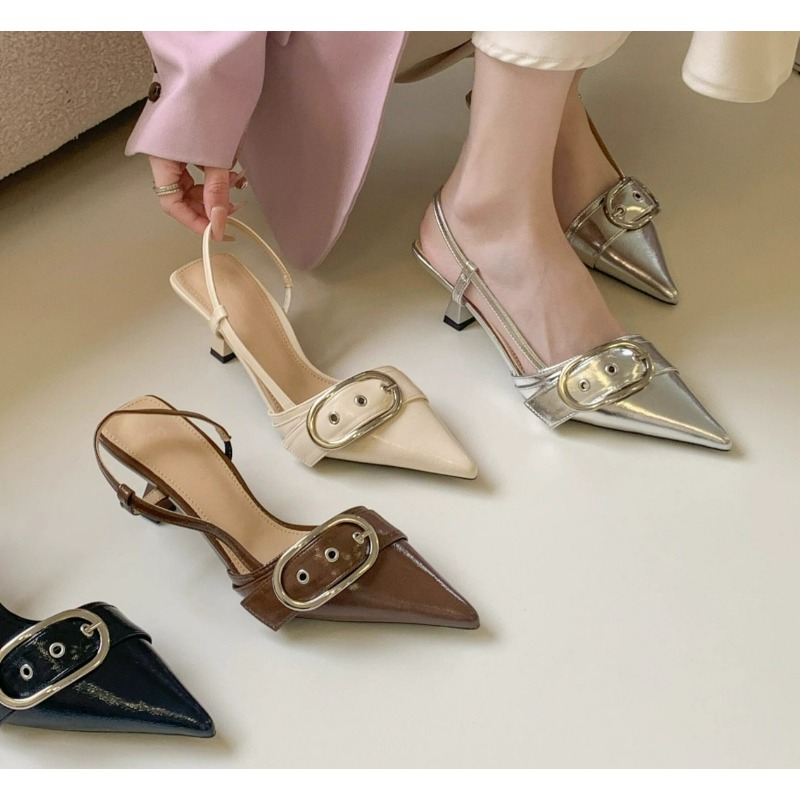 Women'S Formal Wear To A Wedding - รองเท้าส้นสูงหัวแหลมหนังแก้วดีไซน์เนอร์แฟชั่นสไตล์เรโทรใหม่ สวยหรู เซ็กซี่ เหมาะสำหรับงานแต่งงานและงานปาร์ตี้