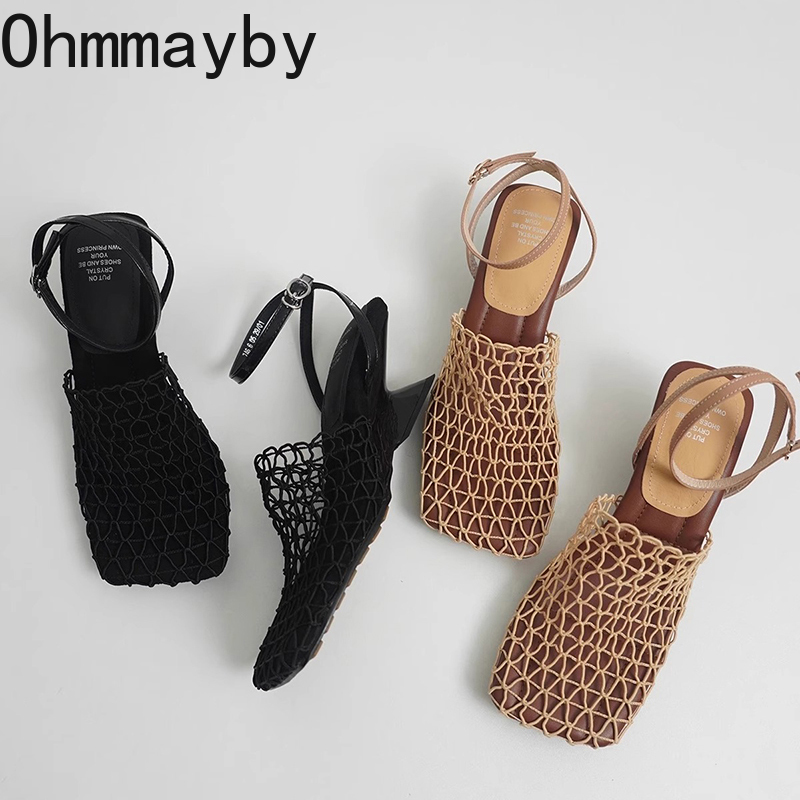 Women Formal Wear For Office - รองเท้าส้นสูงแบบเปิดส้น ดีไซน์หรูหรา สำหรับผู้หญิง สไตล์เรียบง่าย เหมาะสำหรับงานปาร์ตี้ รองเท้าส้นสูงหัวเหลี่ยมสำหรับฤดูร้อน