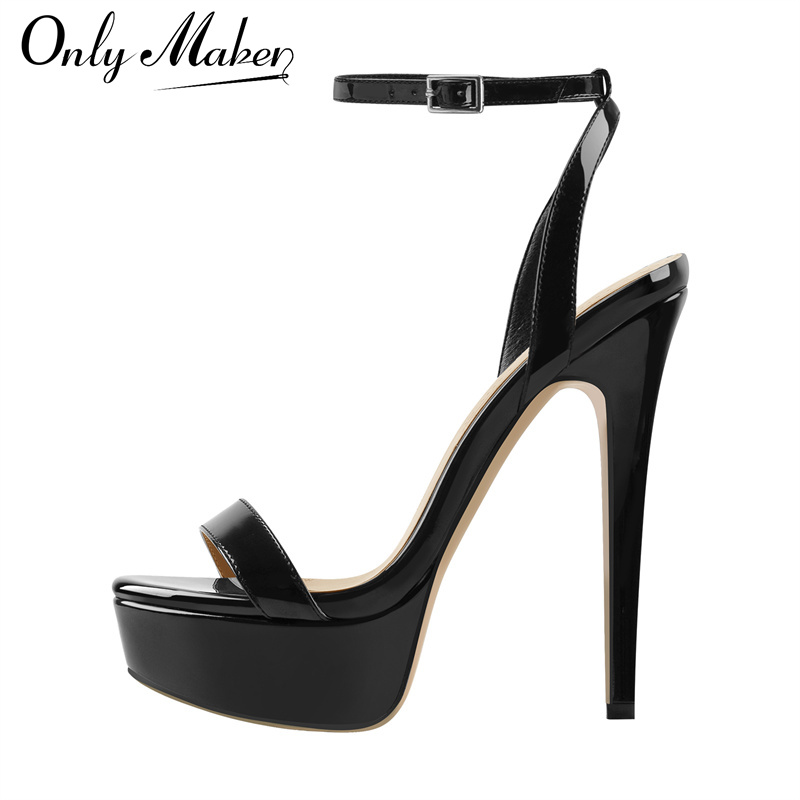 Women'S Formal Wear To A Wedding - รองเท้าส้นสูงแบบส้นเข็มสำหรับผู้หญิง ยี่ห้อ Onlymaker ปลายเปิด สายรัดข้อเท้า ดีไซน์เซ็กซี่
