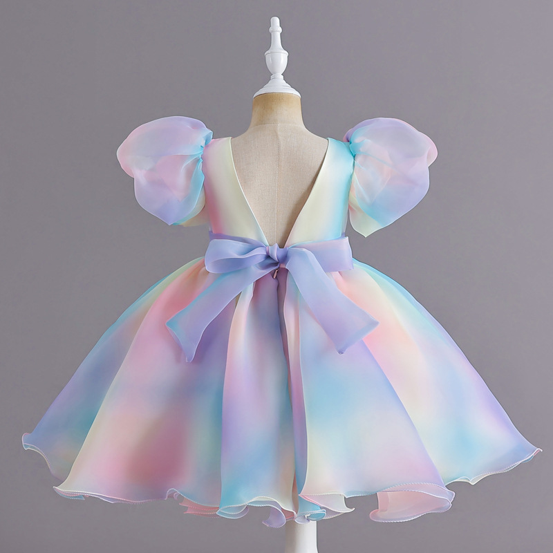 Women'S Formal Wear For Girls - ชุดเดรสเด็กผู้หญิงลายรุ้งหวาน, ใหม่ชุดฤดูร้อนชุดวันเกิดเจ้าหญิงปาร์ตี้เด็กเด็กผู้หญิงชุดเด็กแรกเกิดเด็กวัยหัดเดินอายุ0-6ปี