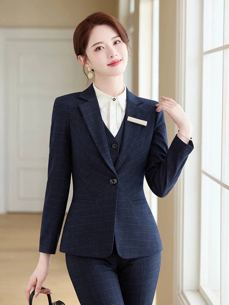 ชุดสูททำงานผู้หญิงสไตล์ OL สำห - Women'S Formal Wear Pantsuits บทวิจารณ์และราคา