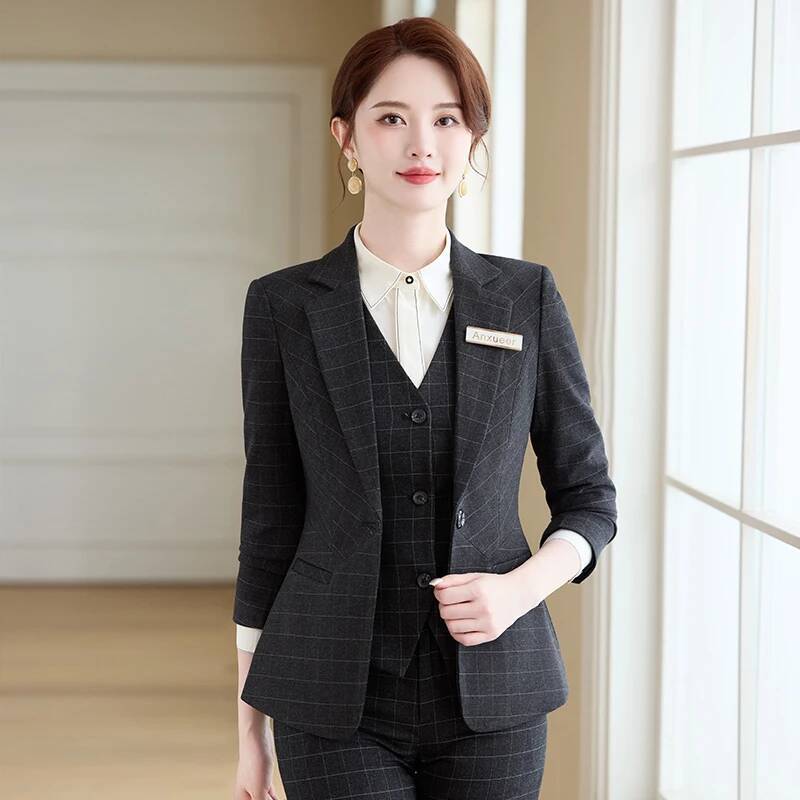 ชุดสูททำงานผู้หญิงสไตล์ OL สำห - Women'S Formal Wear Pantsuits บทวิจารณ์และราคา