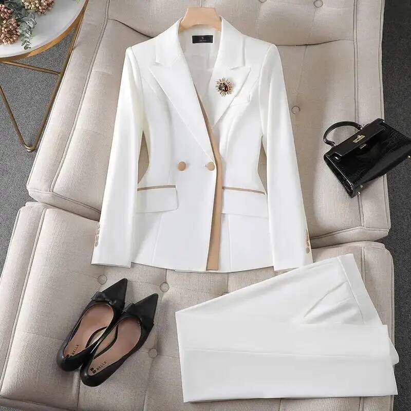 ชุดสูททำงานผู้หญิง สไตล์หรูหรา - Women'S Formal Wear Pantsuits บทวิจารณ์และราคา
