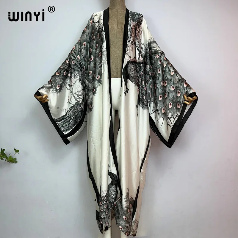 Winyi ชุดเดรสผ้าไหมแขนยาวพิมพ์ - Young Women'S Formal Wear บทวิจารณ์และราคา