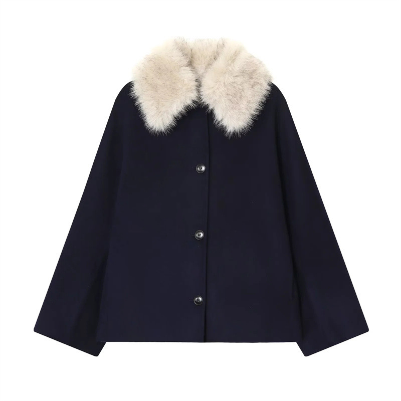 เสื้อโค้ทคอขนเฟอร์เทียมสำหรับผ - Women Formal Wear Stitching บทวิจารณ์และราคา