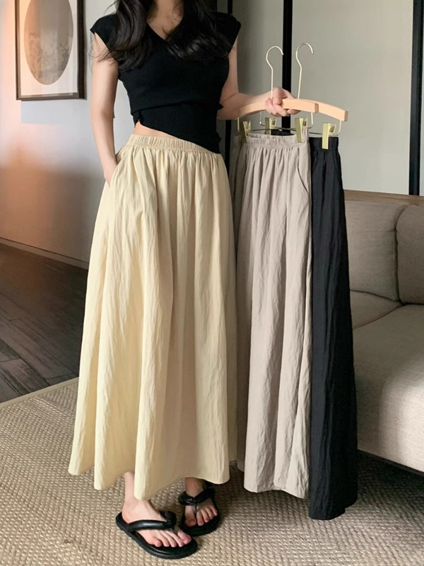 กระโปรงยาวทรงเอเอวสูงผ้าไอซ์ซิ - Pencil Skirt Midi บทวิจารณ์และราคา
