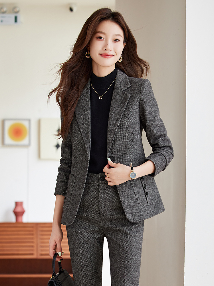 ชุดสูทผู้หญิงคุณภาพสูง ชุดทำงา - Women'S Formal Wear Pantsuits บทวิจารณ์และราคา