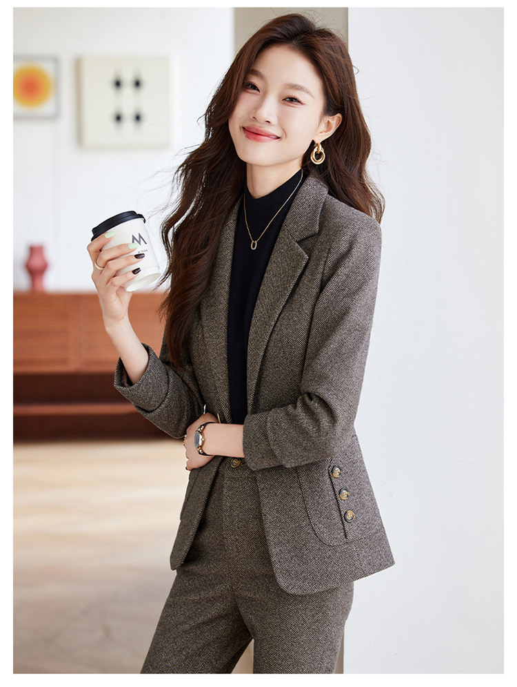 ชุดสูทผู้หญิงคุณภาพสูง ชุดทำงา - Women'S Formal Wear Pantsuits บทวิจารณ์และราคา