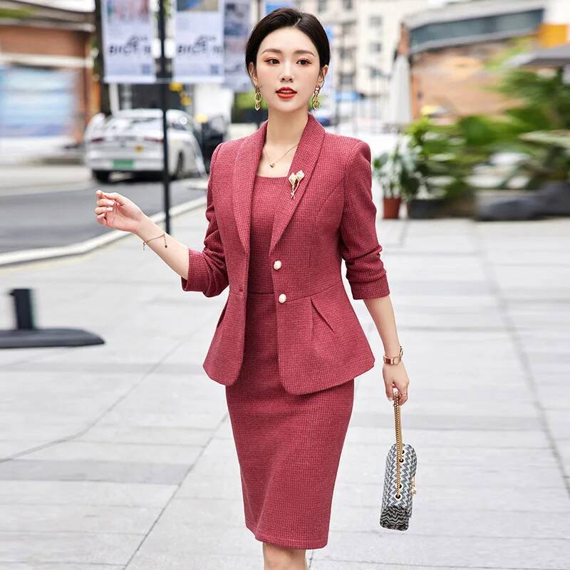 ชุดสูททำงานผู้หญิงคุณภาพสูง ผ้ - Women Formal Wear Stitching บทวิจารณ์และราคา