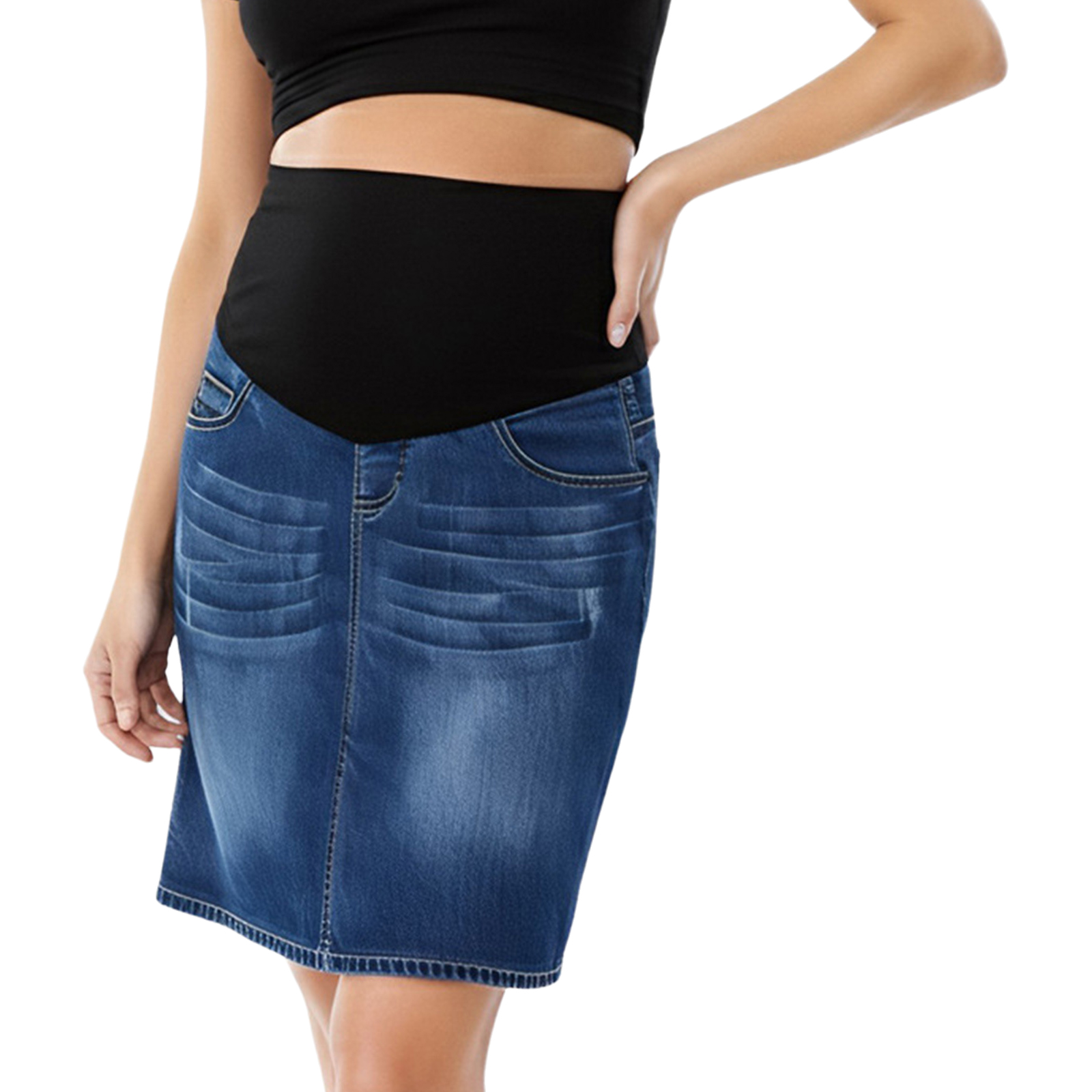 กระโปรงยีนส์ทรงดินสอสำหรับหญิง - Pencil Skirt Midi บทวิจารณ์และราคา