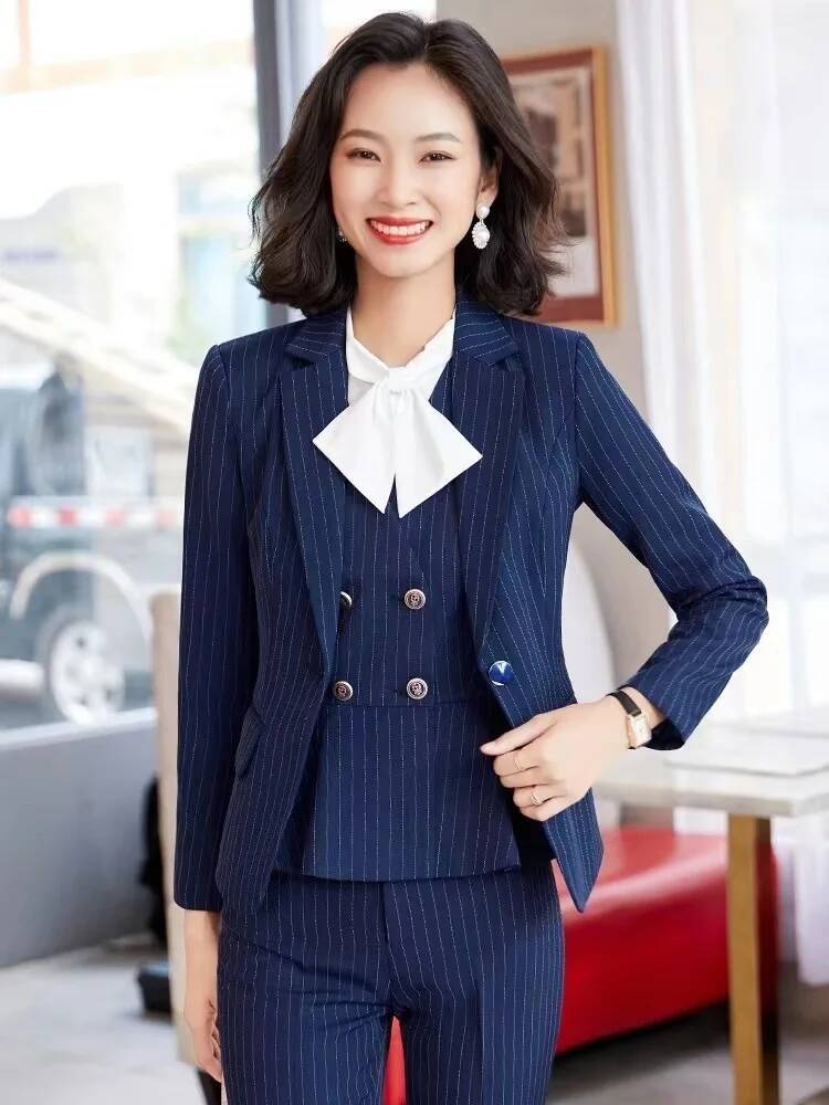 ชุดสูททำงานลายทางสำหรับผู้หญิง - Women'S Formal Wear Pantsuits บทวิจารณ์และราคา