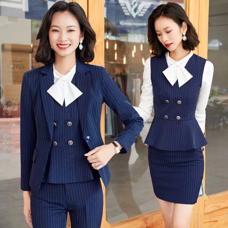 ชุดสูททำงานลายทางสำหรับผู้หญิง - Women'S Formal Wear Pantsuits บทวิจารณ์และราคา