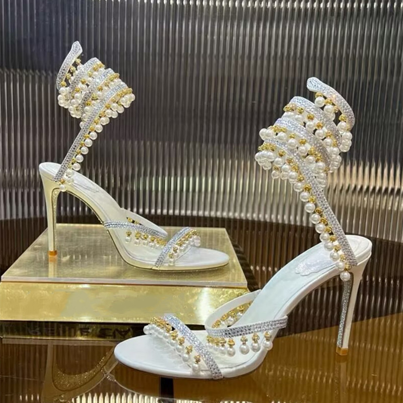 รองเท้าส้นสูงประดับมุกและคริสต - Women'S Formal Wear To A Wedding บทวิจารณ์และราคา