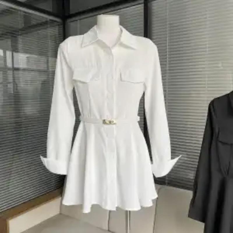 ชุดเดรสเชิ้ตสีดำของผู้หญิง ชุด - Women Formal Wear Stitching บทวิจารณ์และราคา