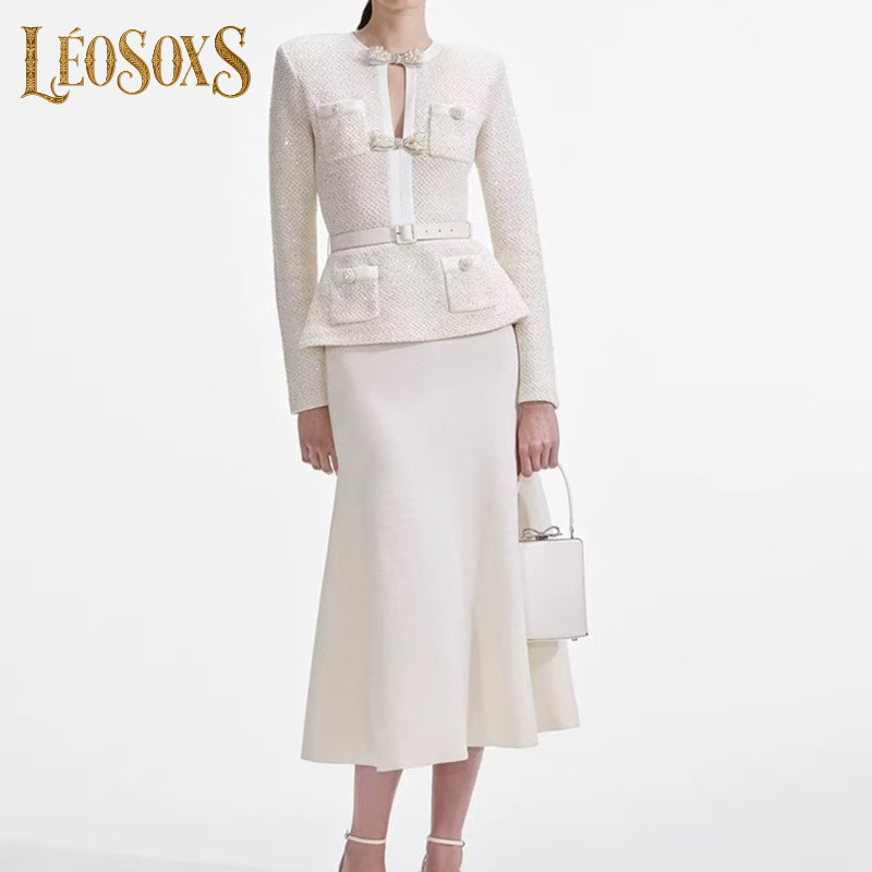 ชุดเซ็ตผู้หญิง LEOSOXS: เสื้อแ - Pencil Skirt Midi บทวิจารณ์และราคา