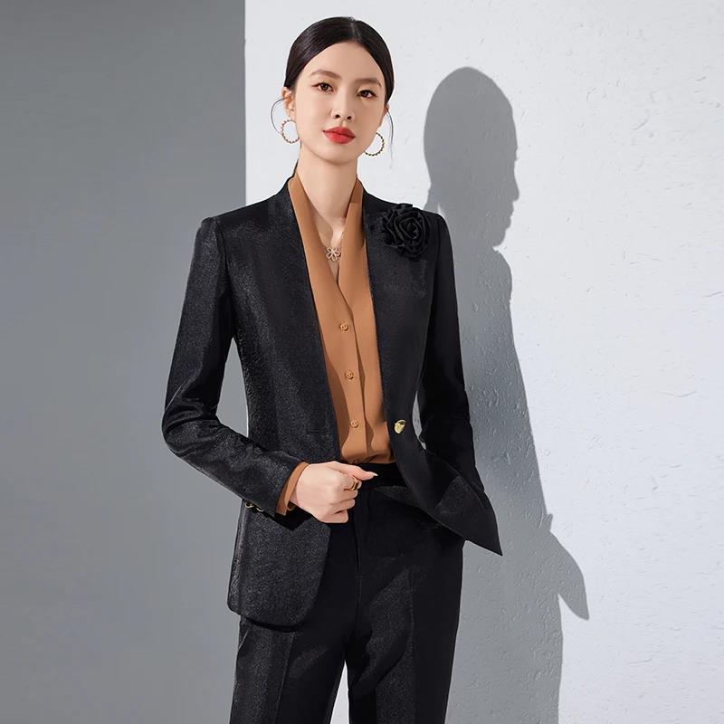 ผู้หญิงBlazerกางเกงชุดทองAppli - Women'S Formal Wear Pantsuits บทวิจารณ์และราคา