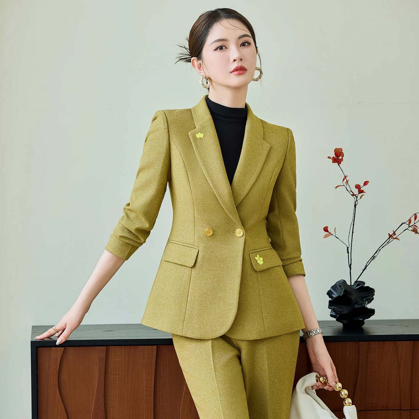 ชุดสูททำงานผู้หญิงแบบเป็นทางกา - Women'S Formal Wear Pantsuits บทวิจารณ์และราคา