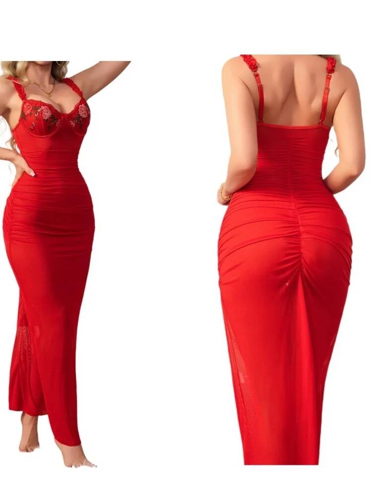 ชุดเดรสสีแดงรัดรูปพร้อมสายรัดช - Women Formal Wear Trends บทวิจารณ์และราคา