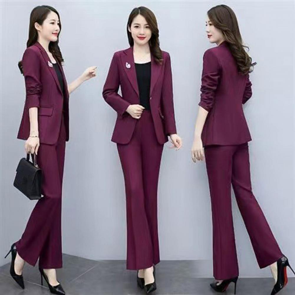 ชุดสูทผู้หญิง 2 ชิ้น/เซ็ต เสื้ - Women'S Formal Wear Suits บทวิจารณ์และราคา