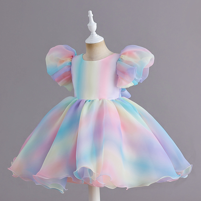 ชุดเดรสเด็กผู้หญิงลายรุ้งหวาน, - Women'S Formal Wear For Girls บทวิจารณ์และราคา