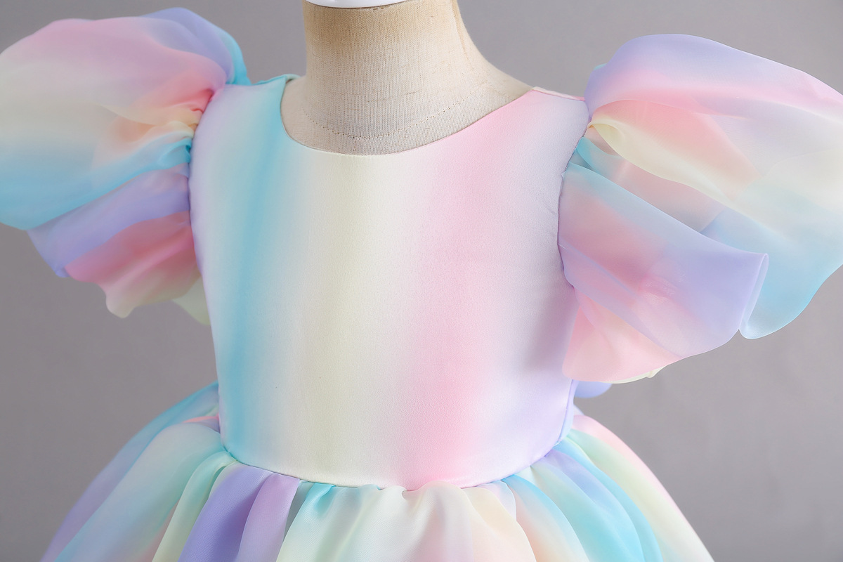 ชุดเดรสเด็กผู้หญิงลายรุ้งหวาน, - Women'S Formal Wear For Girls บทวิจารณ์และราคา