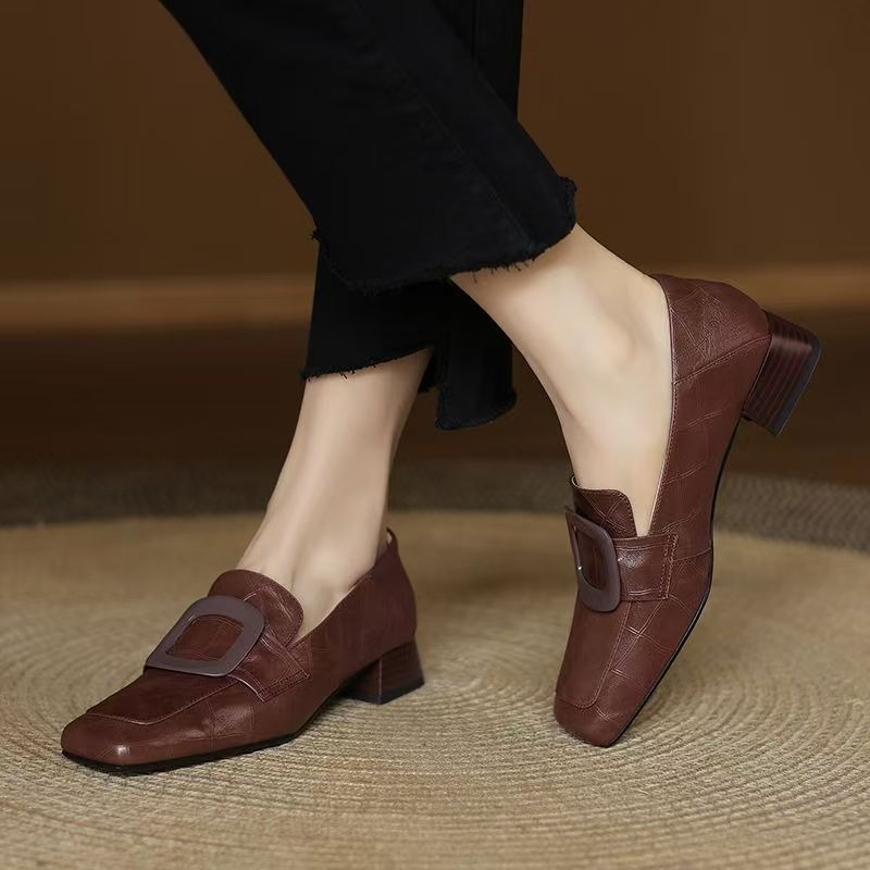 รองเท้าส้นสูงแฟชั่นทรงสี่เหลี่ - Women Formal Wear For Office บทวิจารณ์และราคา