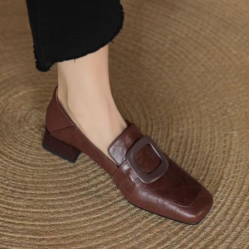 รองเท้าส้นสูงแฟชั่นทรงสี่เหลี่ - Women Formal Wear For Office บทวิจารณ์และราคา