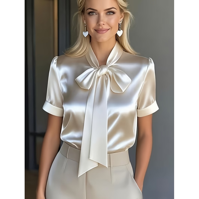 เสื้อเชิ้ตแขนสั้นผู้หญิงแบบหรู - Women Formal Wear Stitching บทวิจารณ์และราคา